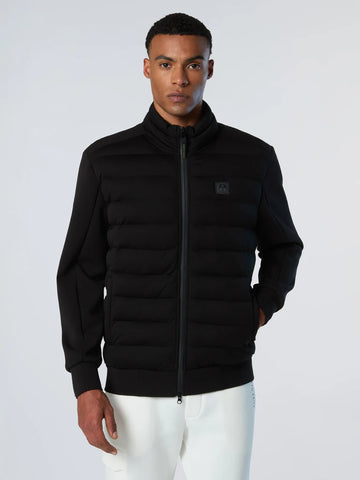 Felpa con zip dal design ibrido North Sails