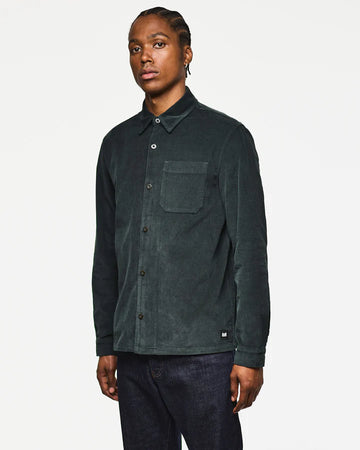 Camicia Welch Cord Shirt Black Forest Green