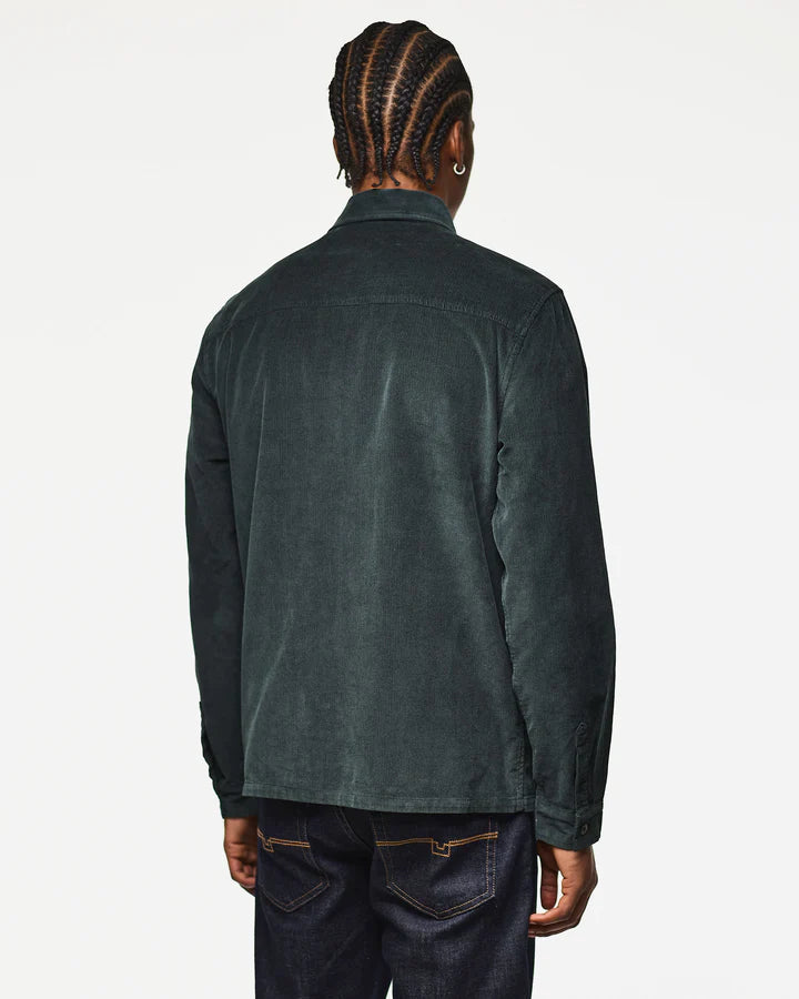 Camicia Welch Cord Shirt Black Forest Green
