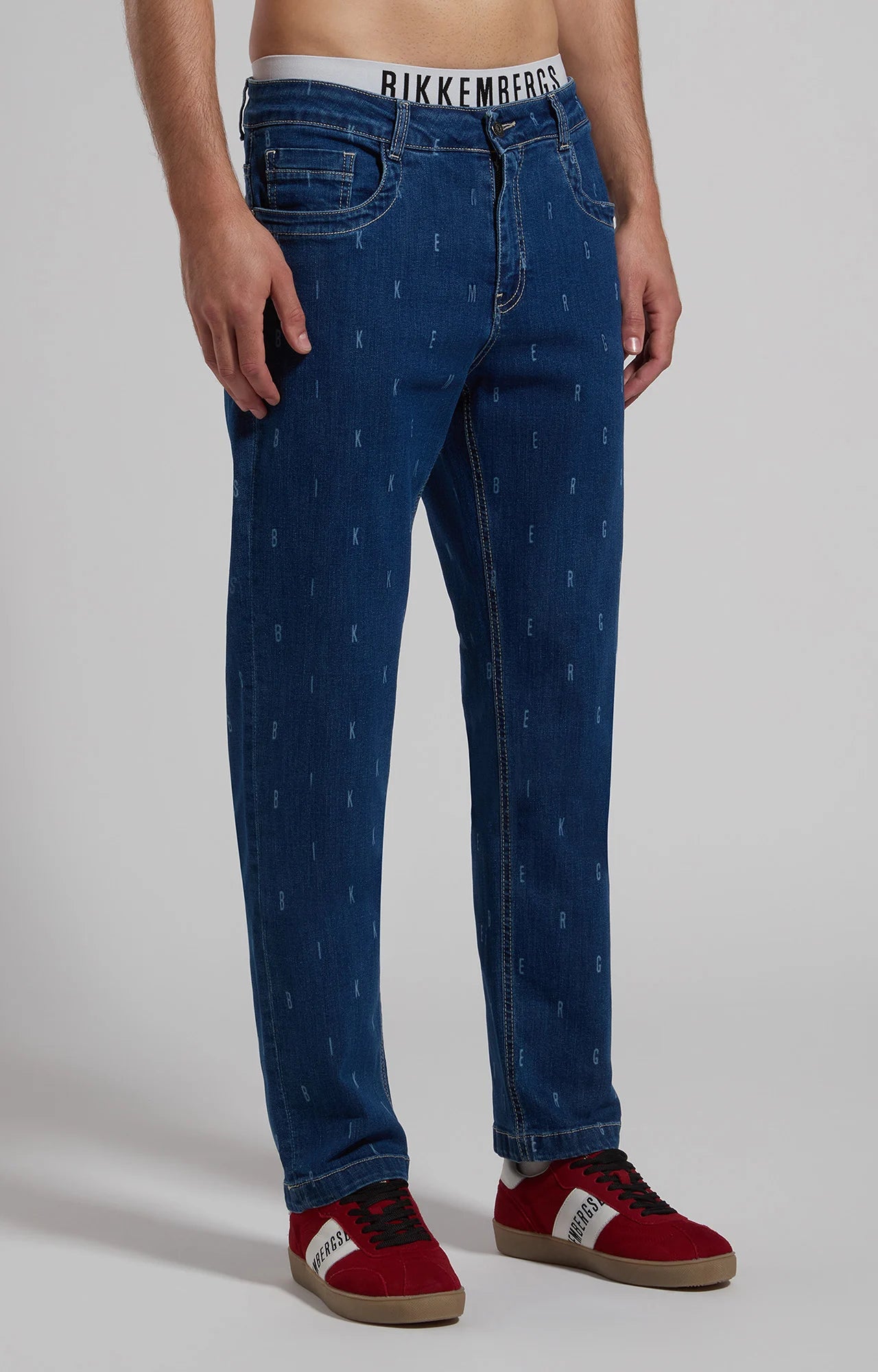 Jeans uomo logo laser Bikkembergs