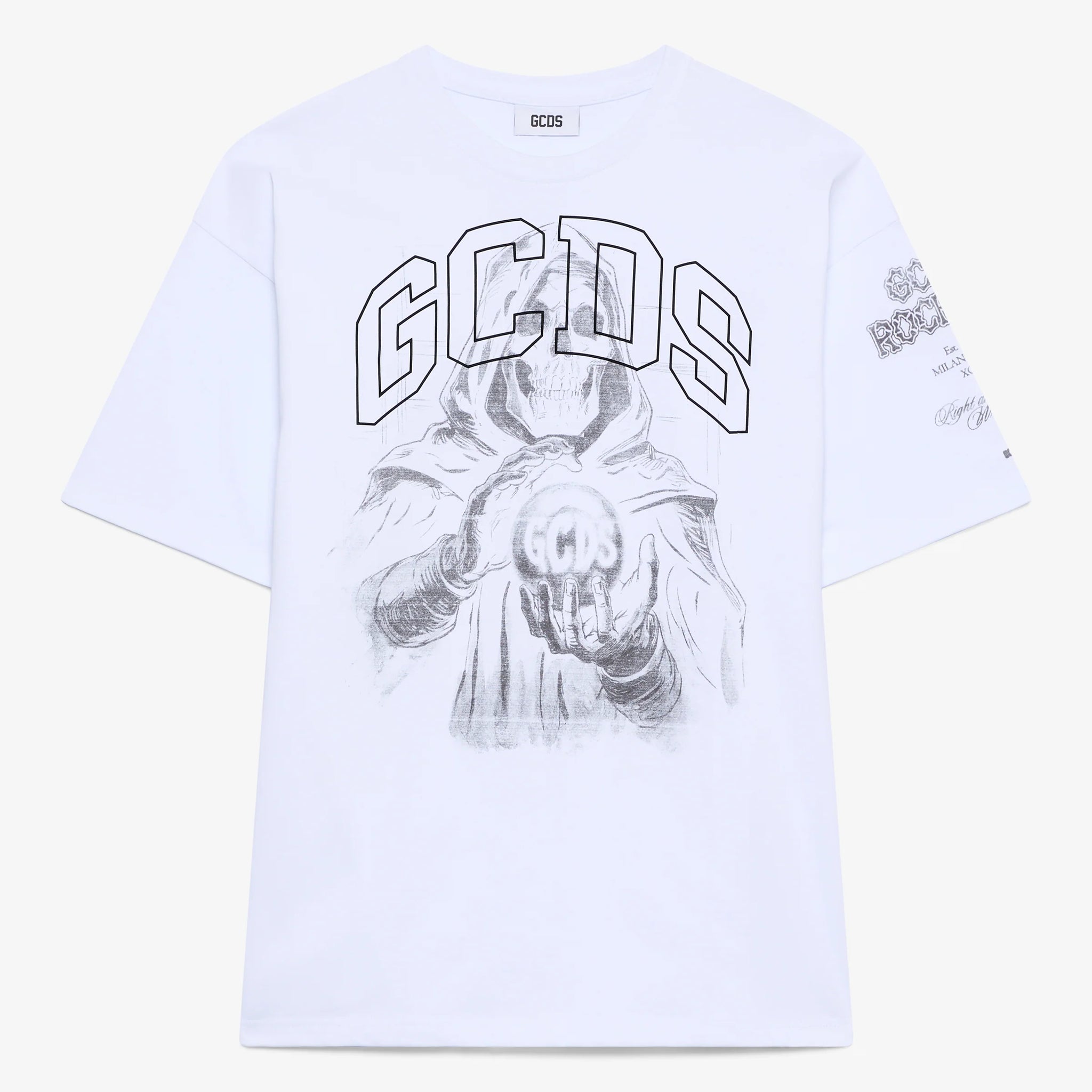 T-shirt stampa gotica GCDS