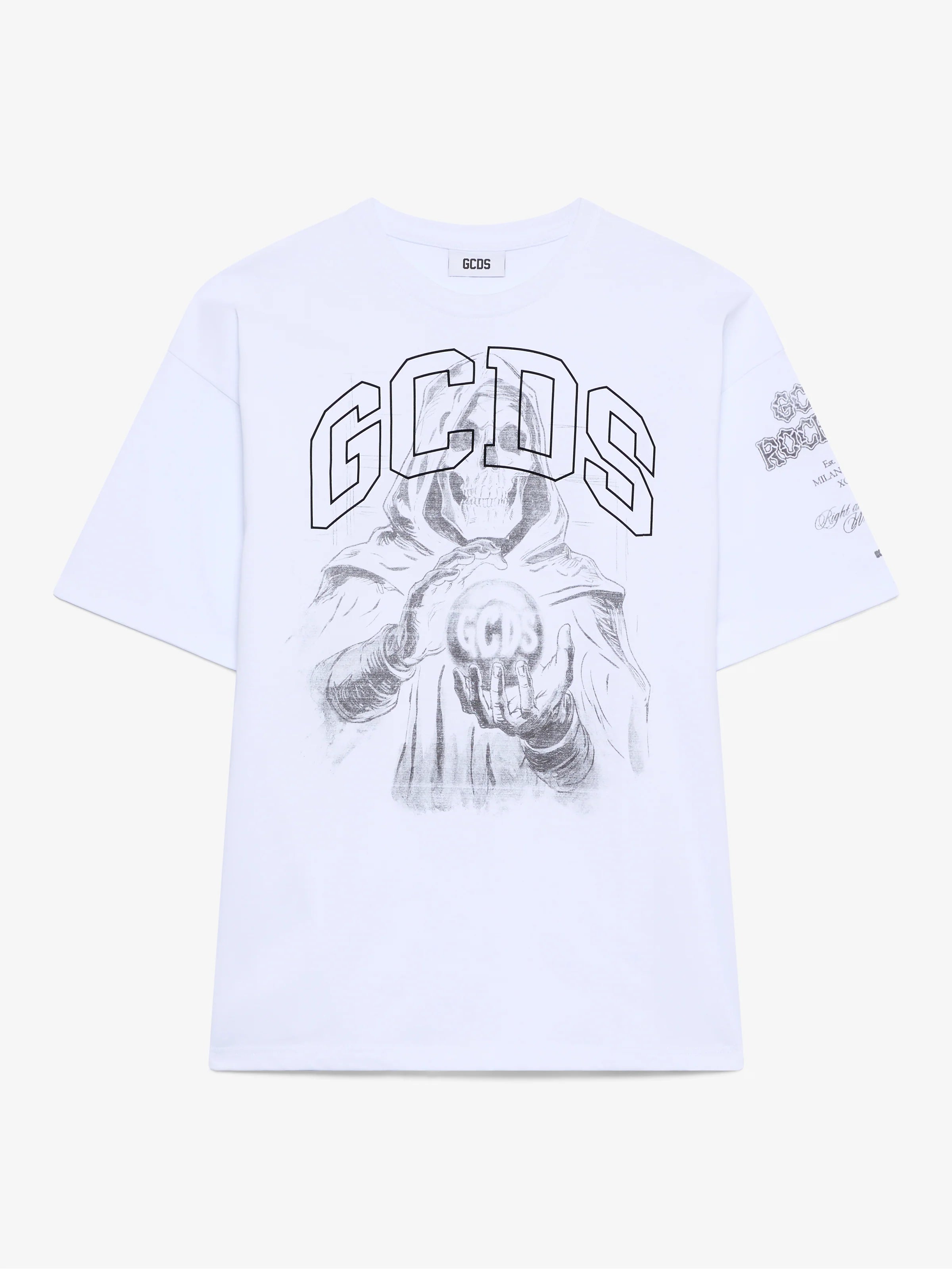 T-shirt stampa gotica GCDS