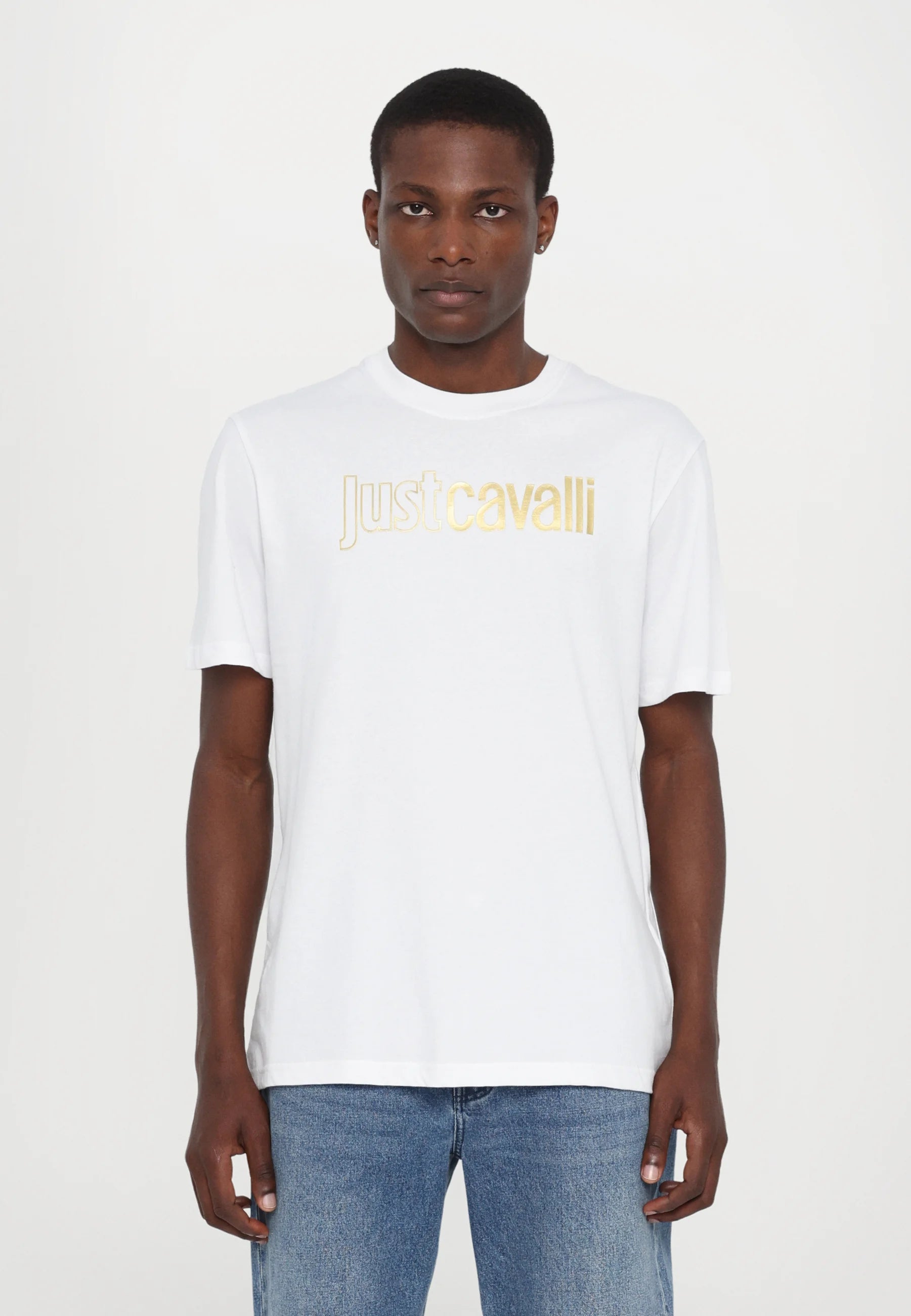 T-shirt Just Cavalli logo oro