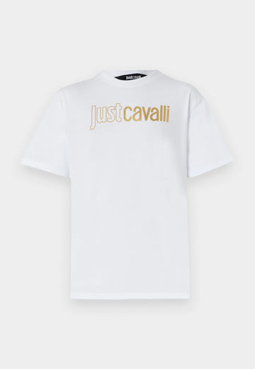 T-shirt Just Cavalli logo oro