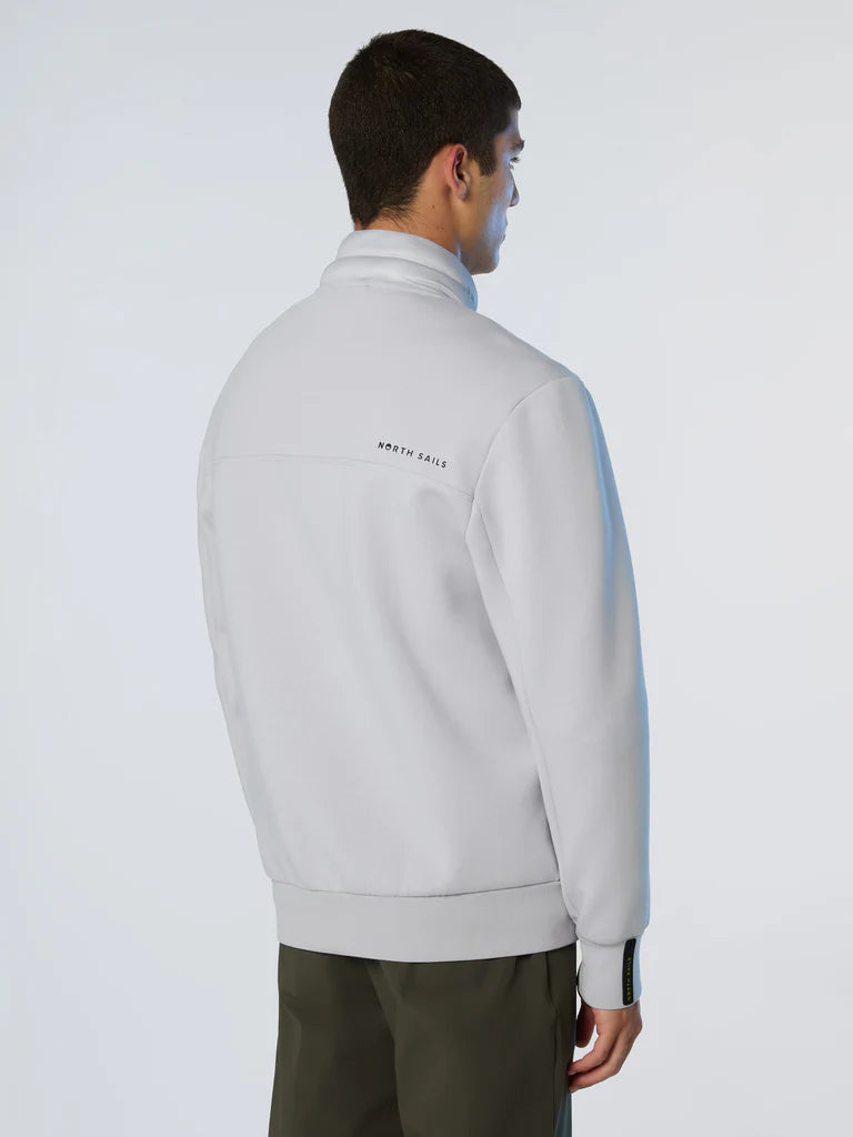 Felpa con zip dal design ibrido North Sails