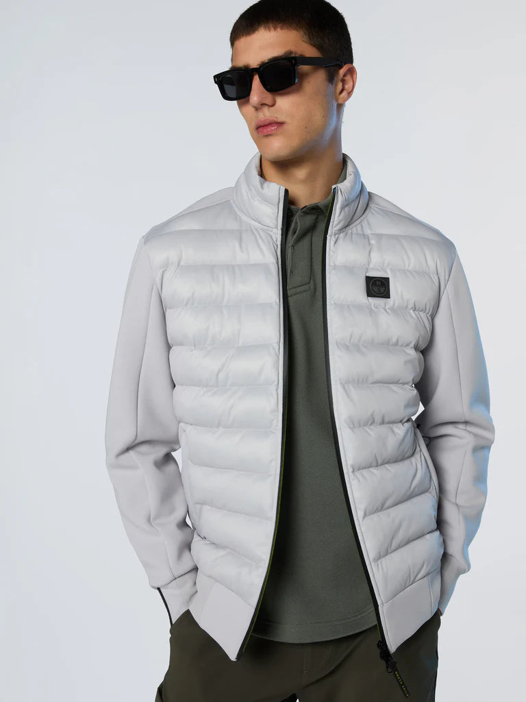 Felpa con zip dal design ibrido North Sails
