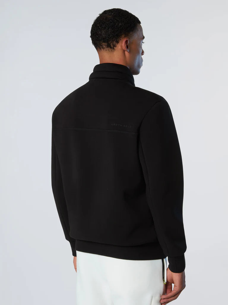Felpa con zip dal design ibrido North Sails