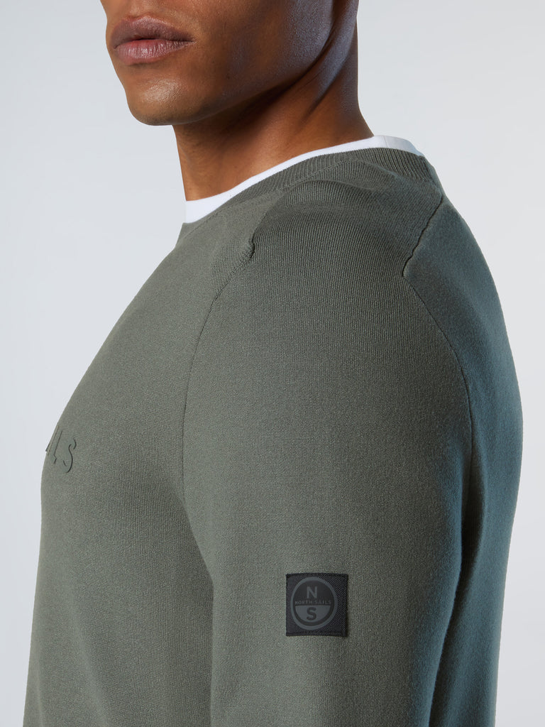 Maglione con lettering a rilievo North Sails