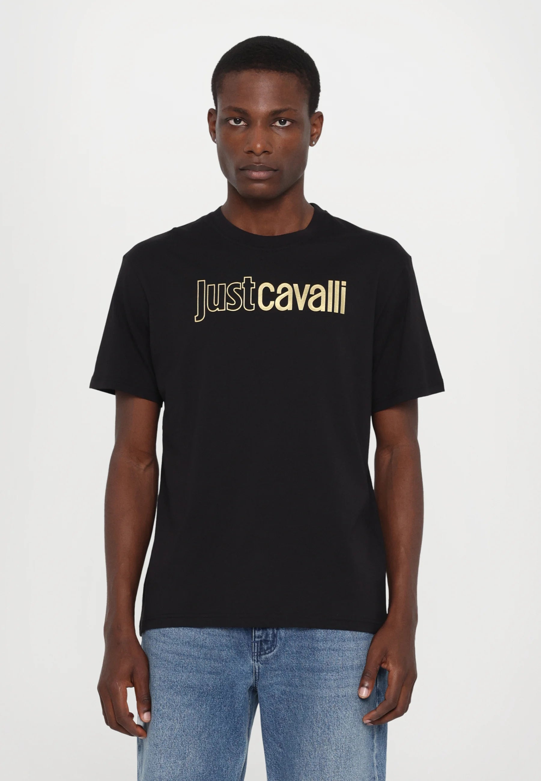 T-shirt Just Cavalli logo oro