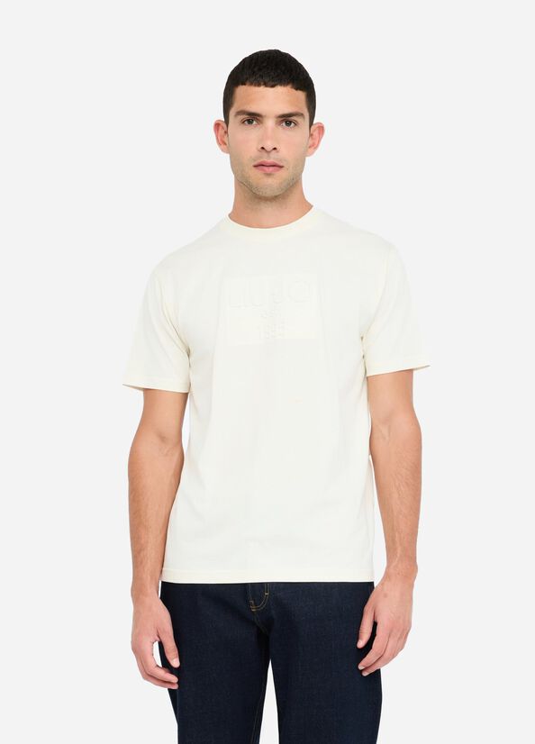 T-shirt in cotone con logo Liu-Jo