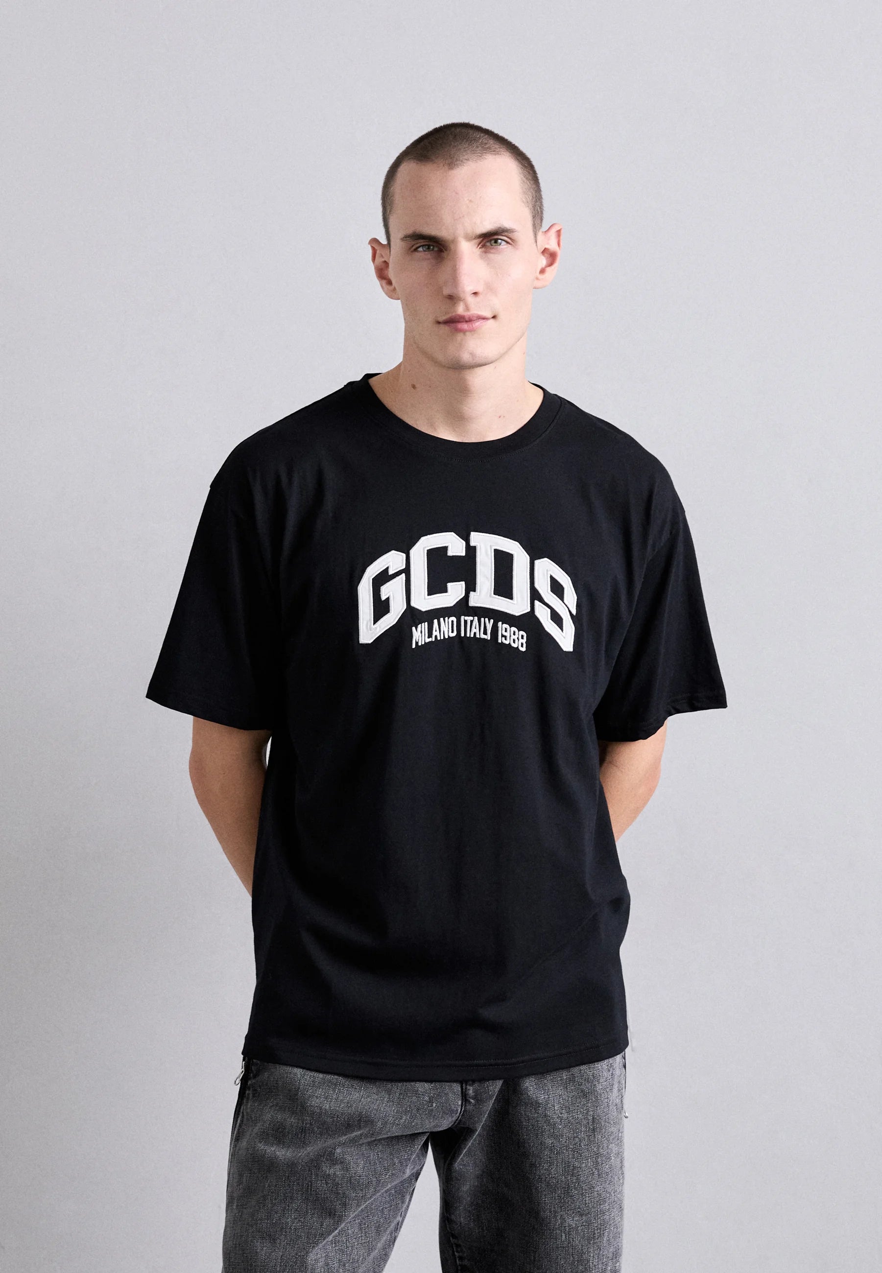 T-shirt logo lounge light piquet GCDS