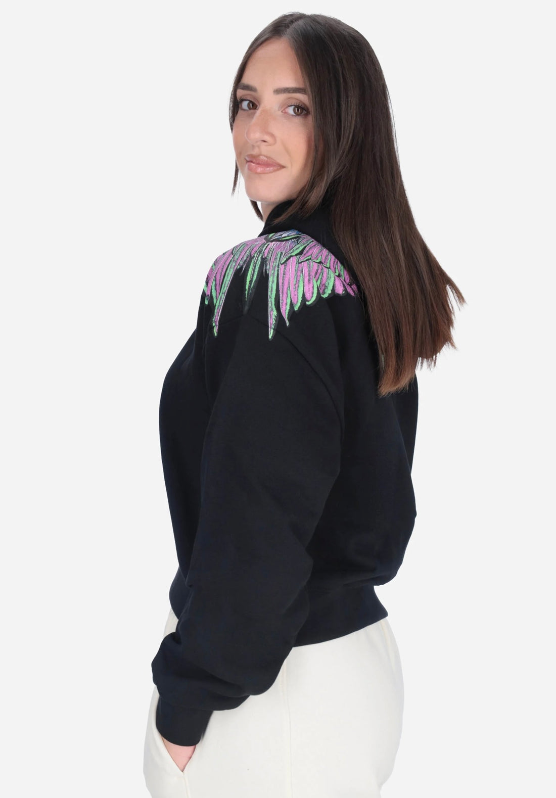 MARCELO BURLON felpa con cappuccio donna