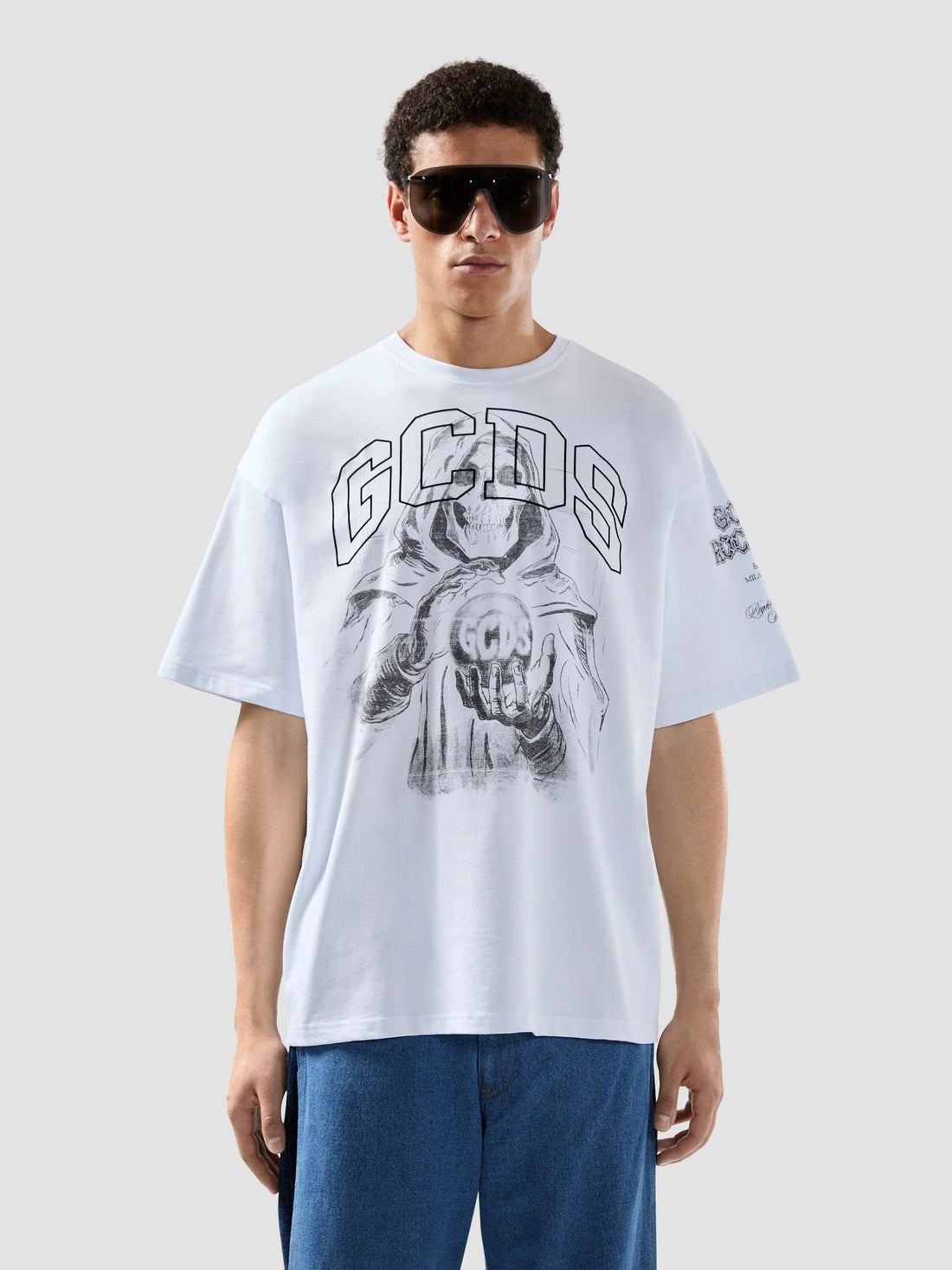 T-shirt stampa gotica GCDS