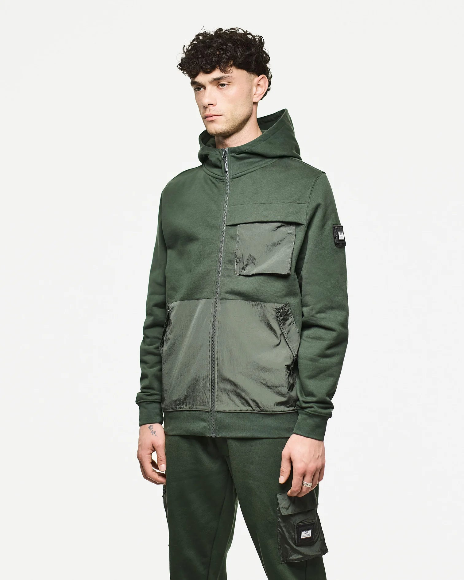 Felpa con cappuccio Daponte Weekend Offender Verde Scuro