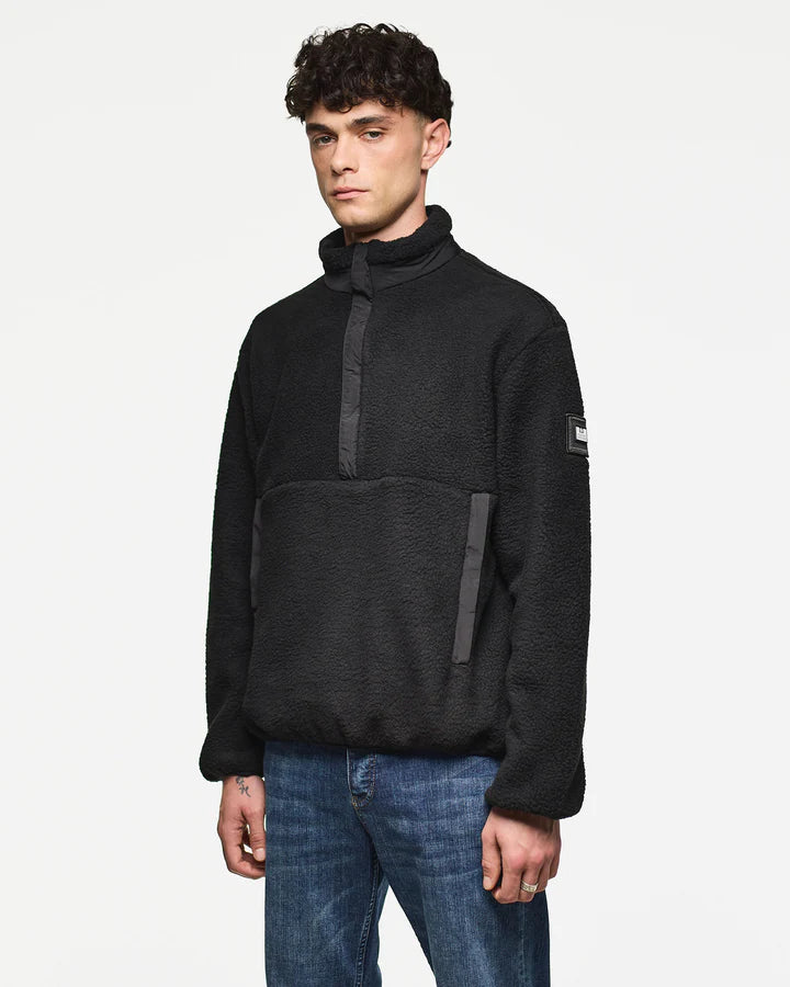 Giubbotto Stanier Sherpa Fleece Sweatshirt Black