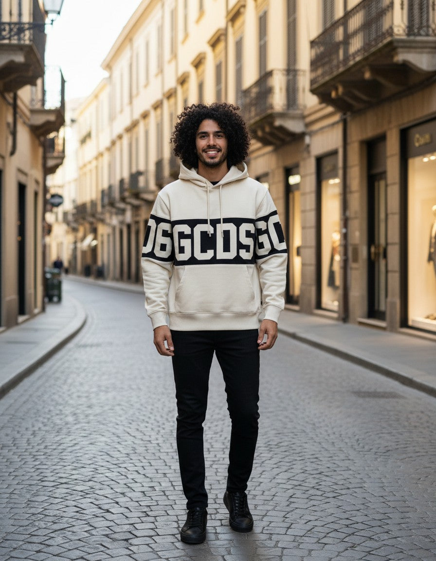 FELPA CON CAPPUCCIO GCDS