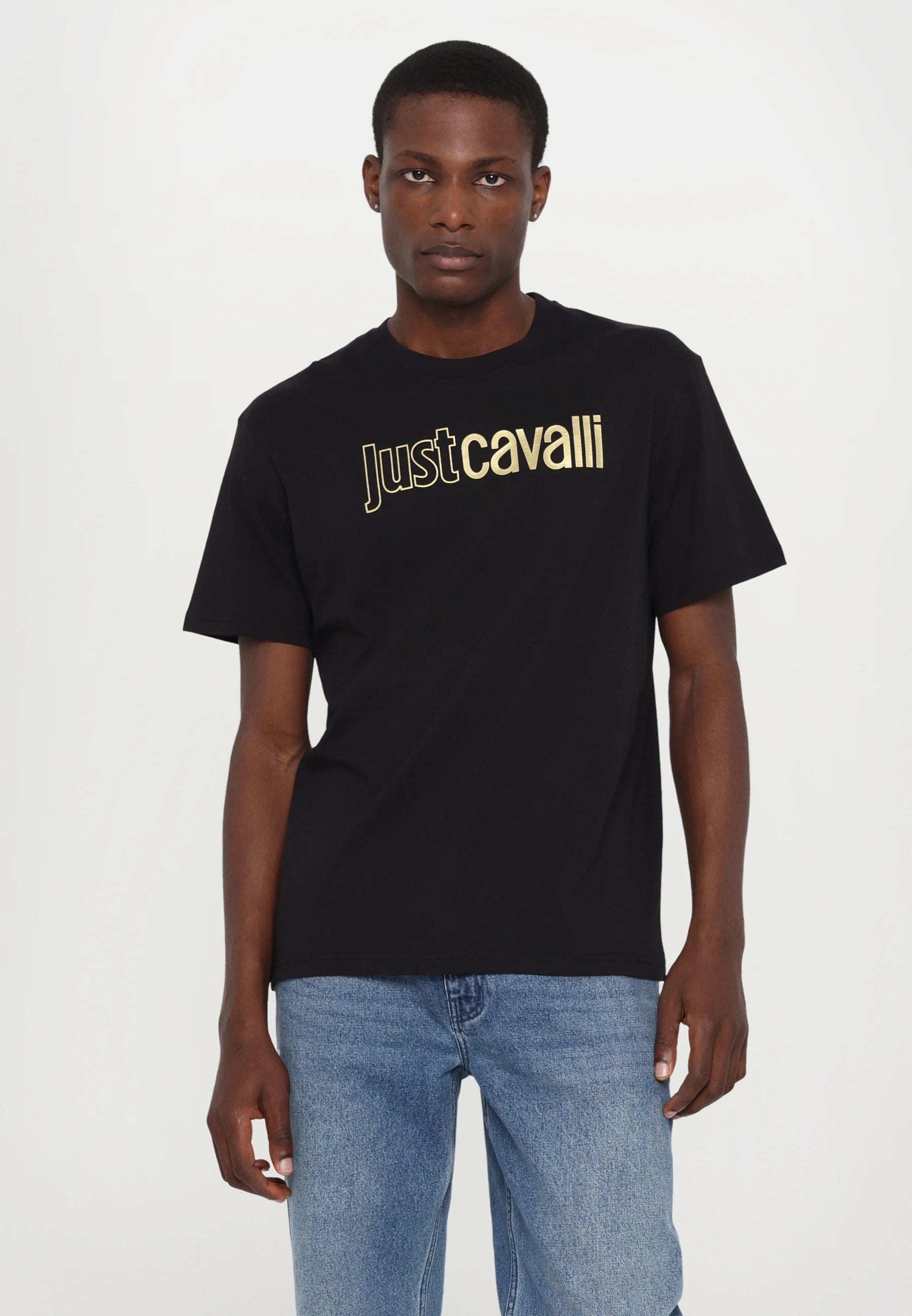 T-shirt Just Cavalli logo oro
