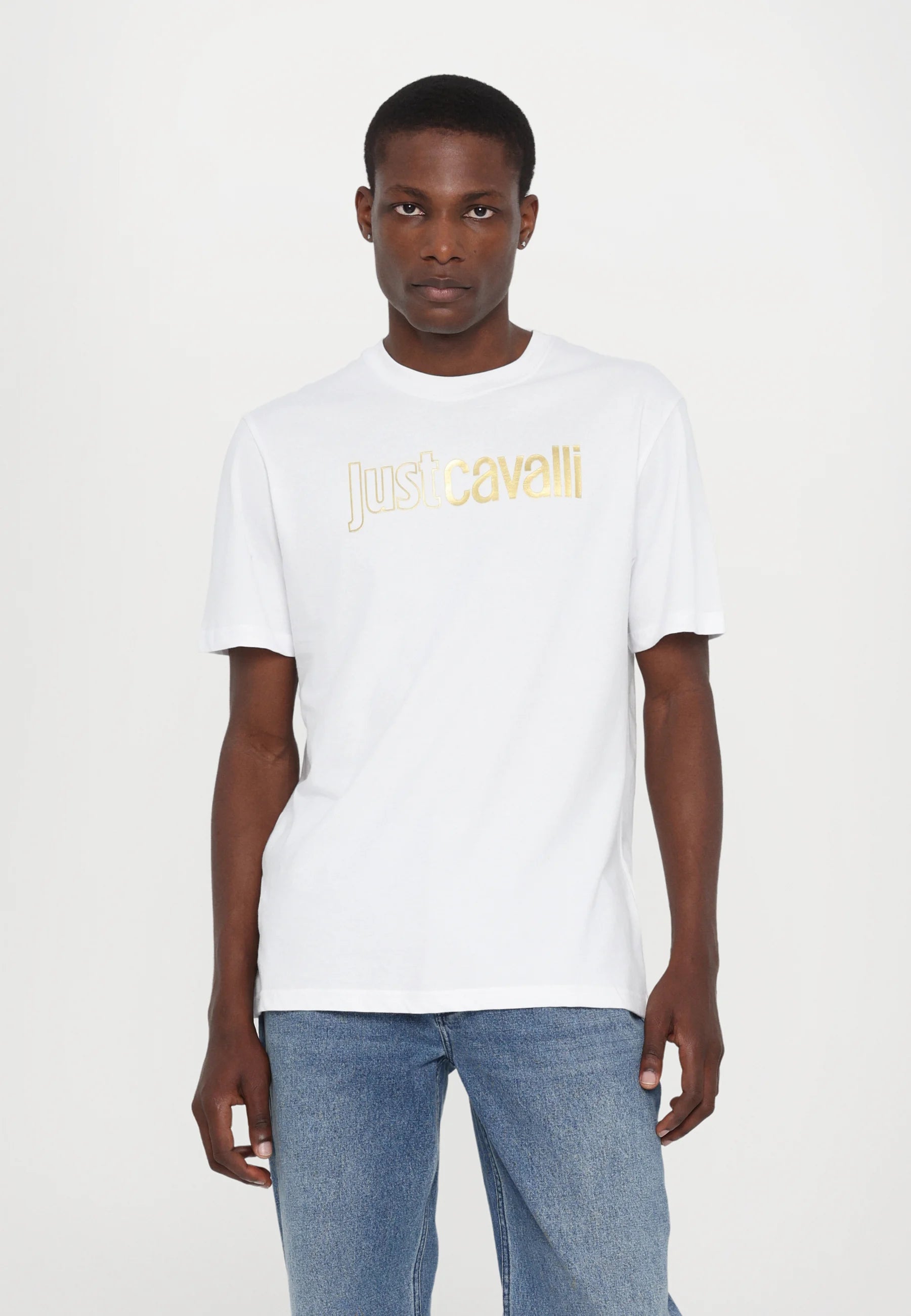 T-shirt Just Cavalli logo oro